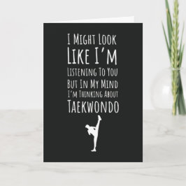 Grappige Taekwondo Kaart Vechtkunst Strijd Vechtku