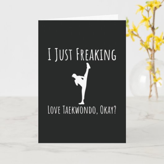 Grappige Taekwondo Kaarten TKD Martial Arts Sporte (Gele Bloem)