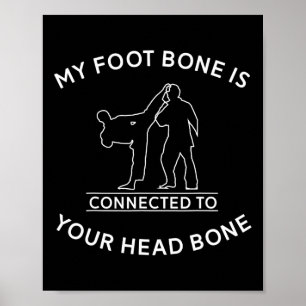 Grappige Taekwondo Karate Kickboksen Vechtkunst Li Poster