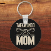 Grappige Taekwondo Moeder Sleutelhanger (Voorkant)