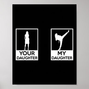 Grappige Taekwondo Moeder Vader Martial Arts Karat Poster
