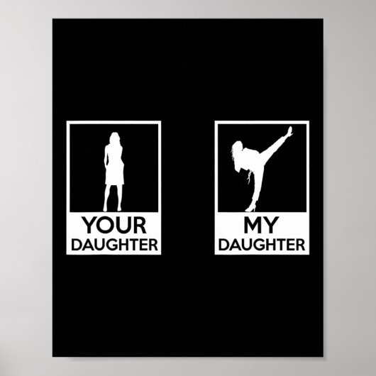 Grappige Taekwondo Moeder Vader Martial Arts Karat Poster (Voorkant)