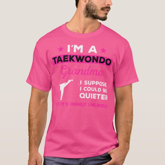Grappige taekwondo oma karate vechtsporten t-shirt (Voorkant)