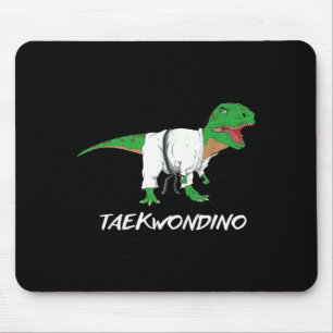 Grappige Taekwondo T Rex Dinosaur Lieve Vechtkunst Muismat
