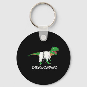 Grappige Taekwondo T Rex Dinosaur Lieve Vechtkunst Sleutelhanger