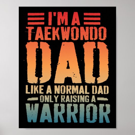 Grappige Taekwondo vader als normale vader Taekwon Poster (Voorkant)