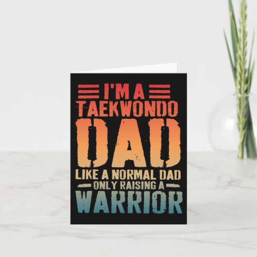 Grappige Taekwondo Vader Net Als Normale Vader Tae Kaart (Voorkant)
