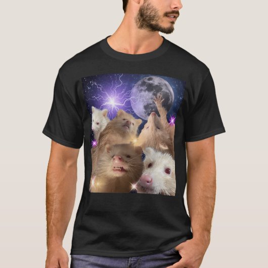 Grappige Taf Albino Wasbeer T-shirt (Voorkant)