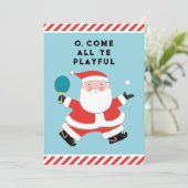 Grappige Tafeltennis Kerstmis Feestdagenkaart (Staand voorkant)