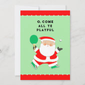Grappige Tafeltennis Kerstmis Feestdagenkaart (Voorkant)