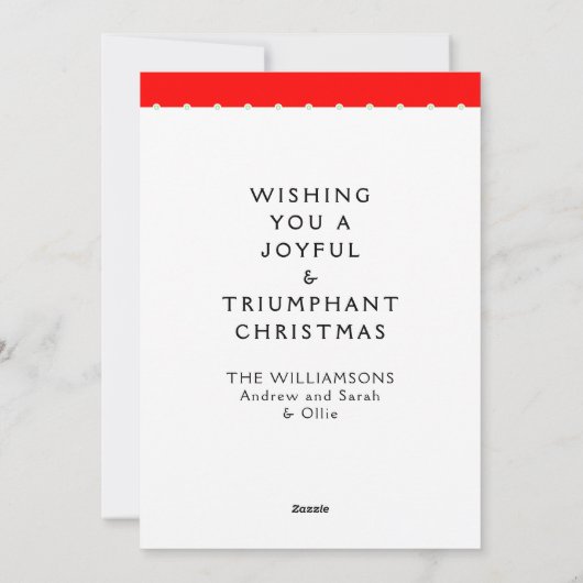 Grappige Tafeltennis Kerstmis Feestdagenkaart (Achterkant)