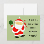 Grappige Tafeltennis Kerstmis Feestdagenkaart (Voorkant / Achterkant)