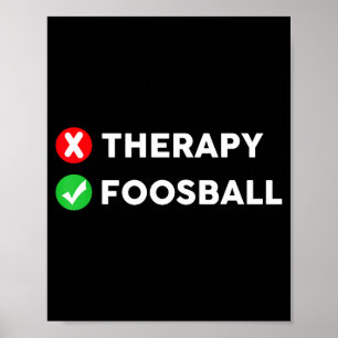 Grappige Tafelvoetbal Voetbal Foosball Liefhebber Poster