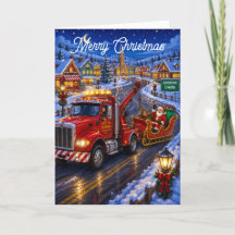 Grappige Takelwagen Zakelijke Klanten Kerstmis