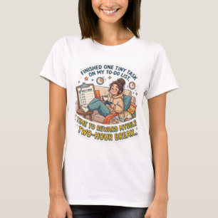 Grappige takenlijst voor één taak voltooid t-shirt