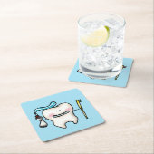 grappige tand-cartoon kartonnen onderzetters (Insitu)