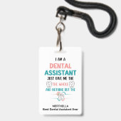 Grappige TANDAARTSASSISTENTE De hele tand naam Badge (Voorzijde met lanyard)
