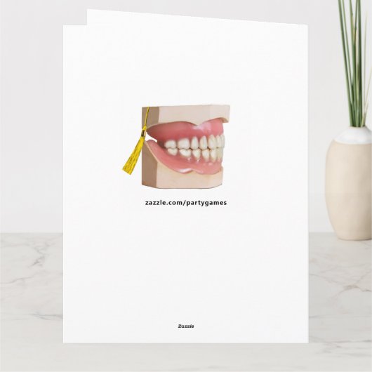 Grappige Tandarts Afstudeerkaart Kaart (Achterkant)