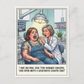 Grappige Tandarts Cartoon Briefkaart (Voorkant)