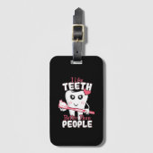 Grappige Tandarts - Houd meer van Tanden dan van M Bagagelabel (Voorkant (verticaal))