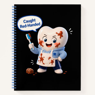Grappige Tandarts Humor Chocolade Spiraal Notebook Notitieboek