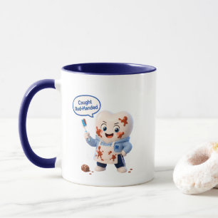 Grappige Tandarts Humor Chocolade Tweekleurige Kof Mok