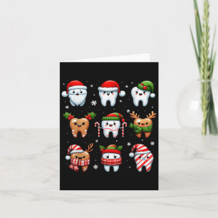 Grappige Tandarts Kerst Tanden Schattige Kerstmis Kaart