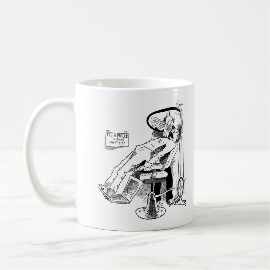 Grappige Tandarts Schets Koffiemok (Links)