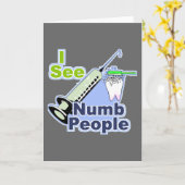 Grappige Tandartsen en Hygiënisten Kaart (Gele Bloem)