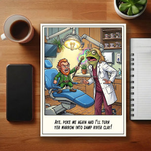 Grappige Tandartspraktijk Cartoon Briefkaart