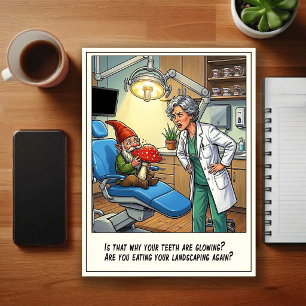 Grappige Tandartspraktijk Cartoon Briefkaart