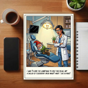 Grappige Tandartspraktijk Cartoon Briefkaart