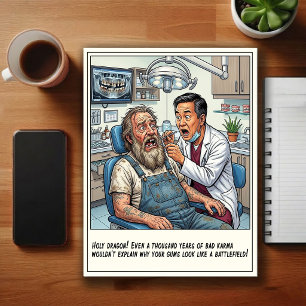 Grappige Tandartspraktijk Cartoon Briefkaart