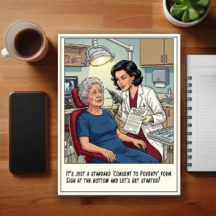 Grappige Tandartspraktijk Cartoon Briefkaart