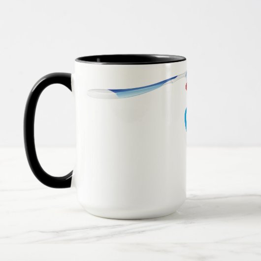 Grappige tandenborstel 🦷 Stijlvolle blauwe tand Mok (Links)