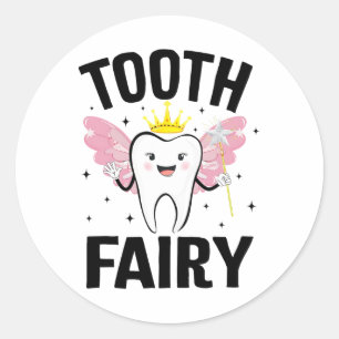 Grappige tandenfee Halloween kostuum voor vrouwen Ronde Sticker