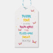 Grappige tandenstokers & Blauwe Kleur Pop Magic Cadeaulabel (Voorkant)