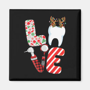 Grappige Tandheelkundige Kerst Crew Tandheelkundig Magneet