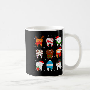 Grappige Tandheelkundige Kerst Tanden Schattige Ke Koffiemok
