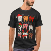 Grappige Tandheelkundige Kerst Tanden Schattige Ke T-shirt (Voorkant)