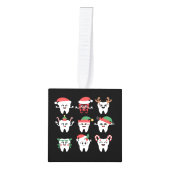 Grappige Tandheelkundige Kersttanden Schattigee Xm Decoratie (Voorkant)