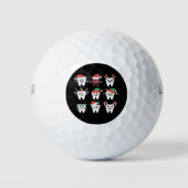Grappige Tandheelkundige Kersttanden Schattigee Xm Golfballen (Voorkant)
