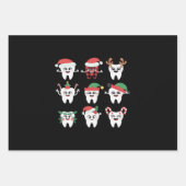 Grappige Tandheelkundige Kersttanden Schattigee Xm Inpakpapier Vel (Voorkant)