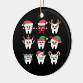 Grappige Tandheelkundige Kersttanden Schattigee Xm Keramisch Ornament (Links)