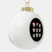 Grappige Tandheelkundige Kersttanden Schattigee Xm Keramische Bal Ornament (Links)