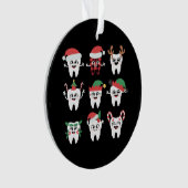 Grappige Tandheelkundige Kersttanden Schattigee Xm Ornament (voorkant)