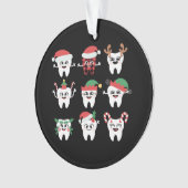 Grappige Tandheelkundige Kersttanden Schattigee Xm Ornament (voorkant)