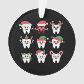 Grappige Tandheelkundige Kersttanden Schattigee Xm Ornament (voorkant)