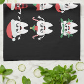 Grappige Tandheelkundige Kersttanden Schattigee Xm Theedoek (Gevouwen)