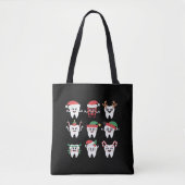 Grappige Tandheelkundige Kersttanden Schattigee Xm Tote Bag (Voorkant)